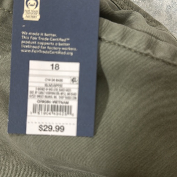 NWT Universal Thread army green size 18 elastic waist button pant! - Picture 4 of 5